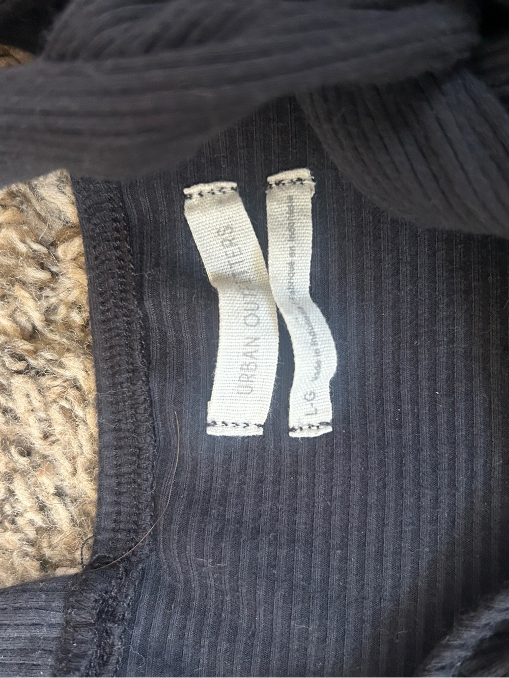 Black Ribbed Top - Picture 4 of 5